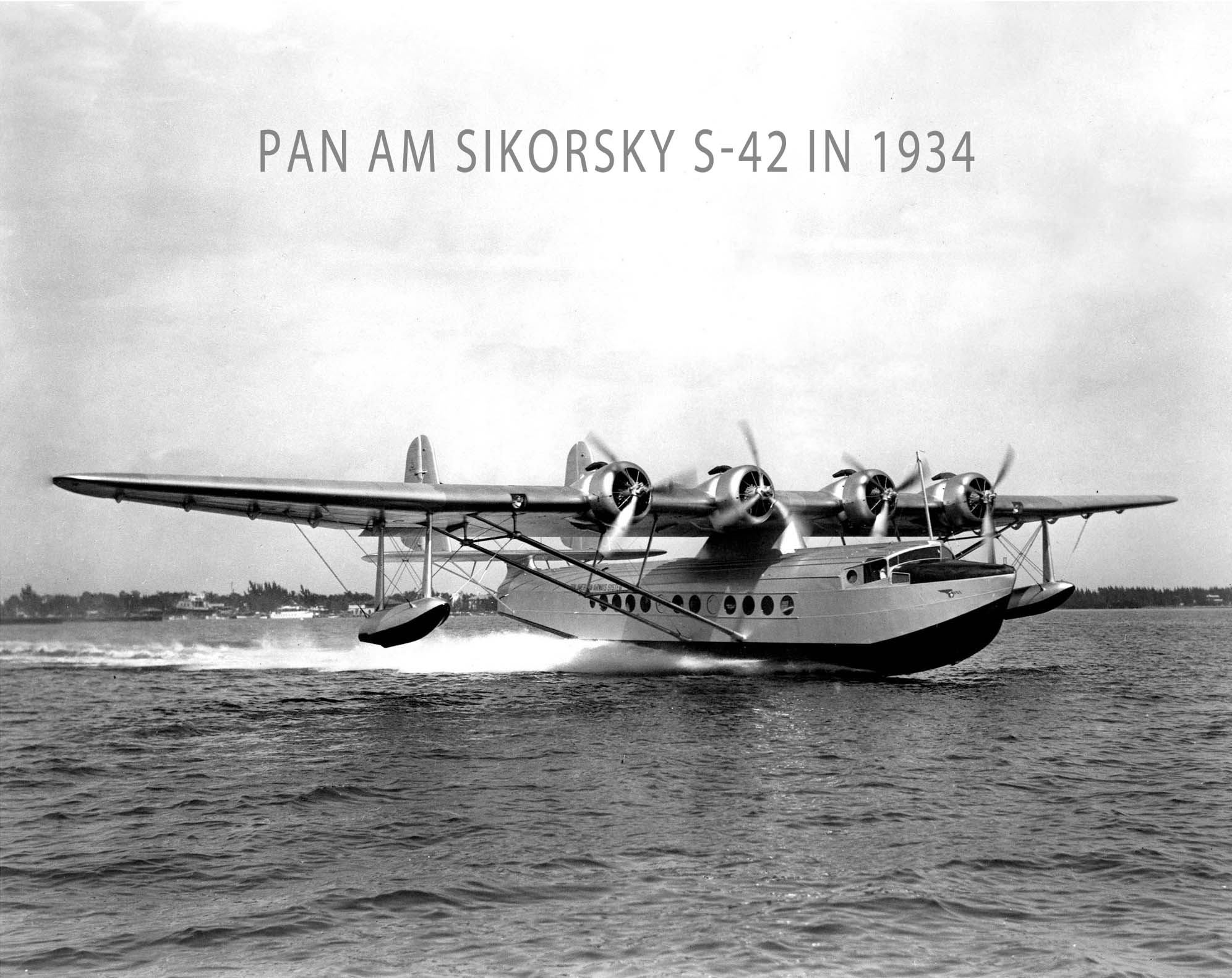 Pan Am Sikorsky S-42 flying boat in 1934.