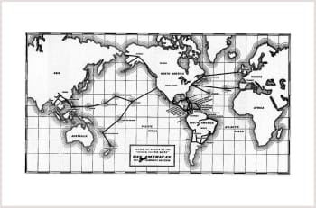 Route Map published by Pan American Airways, 1939 (Aircraft Yearbook, 1940).