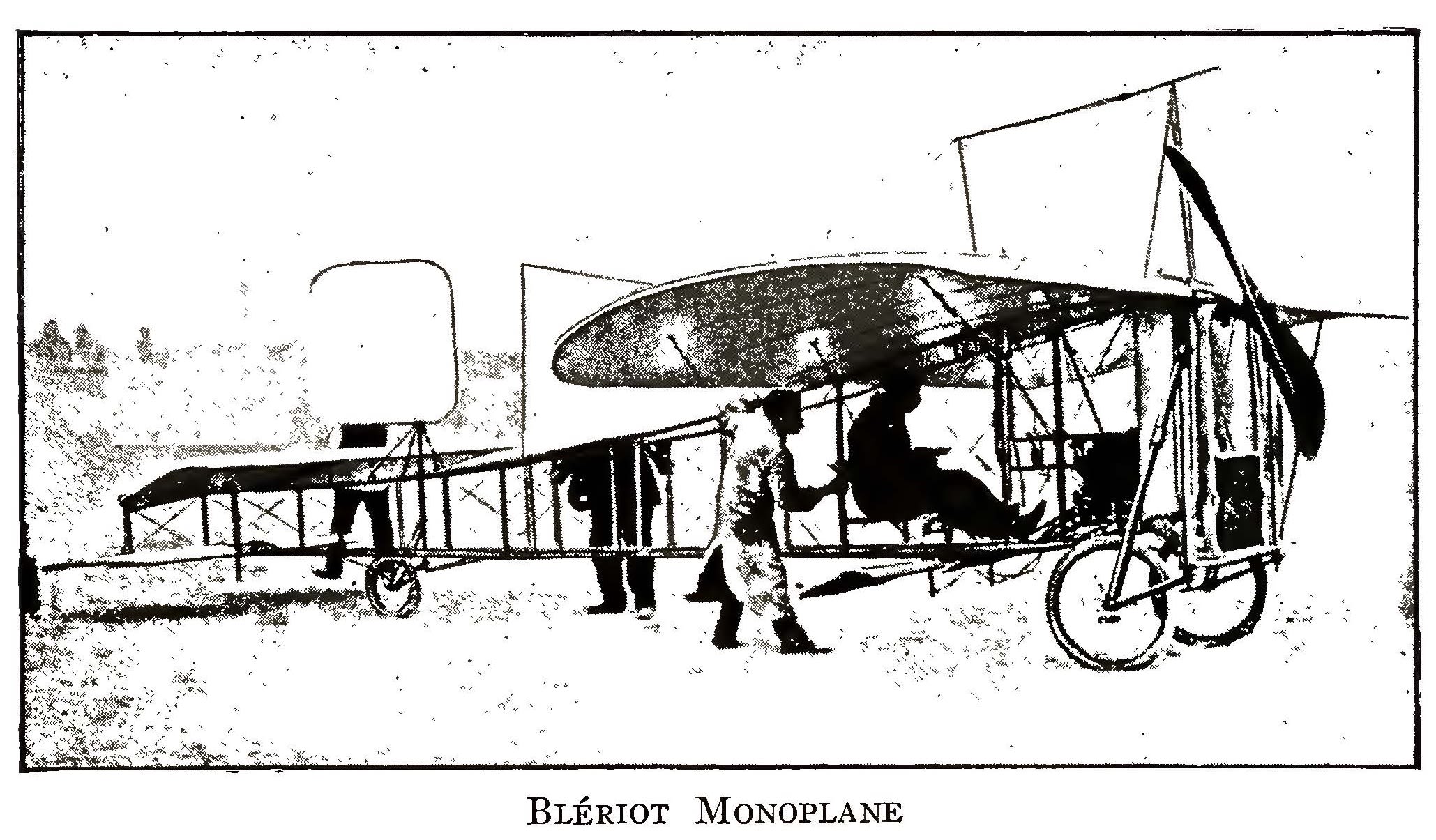 Illustration of Bleriot Monoplane, from "Flying Machines Today"  by William D. Ennis (Van Nostrand) 1911, p. 160 (Library of Congress).