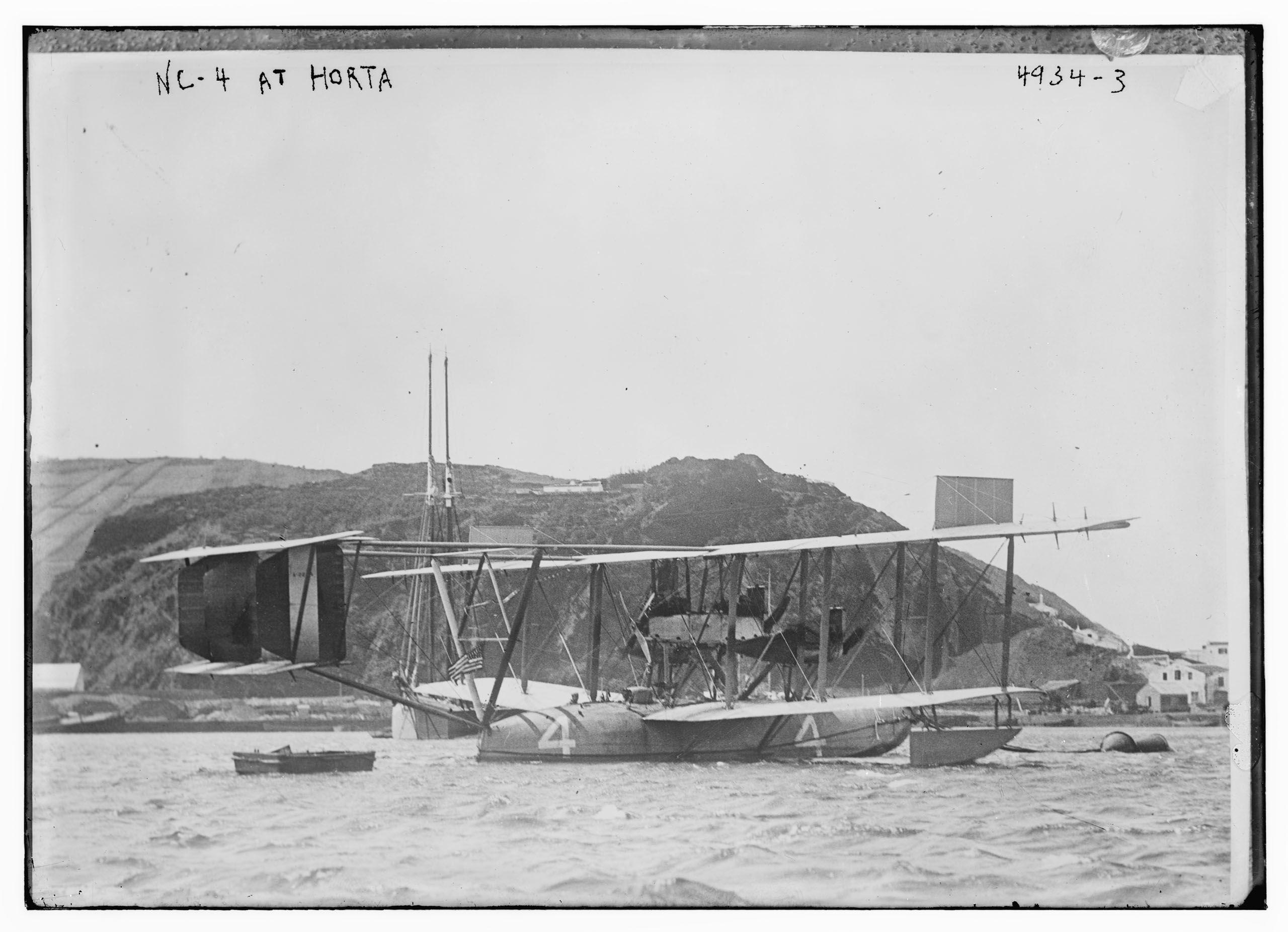Curtiss NC-4 at Horta, Azores in 1919 (Library of Congress).