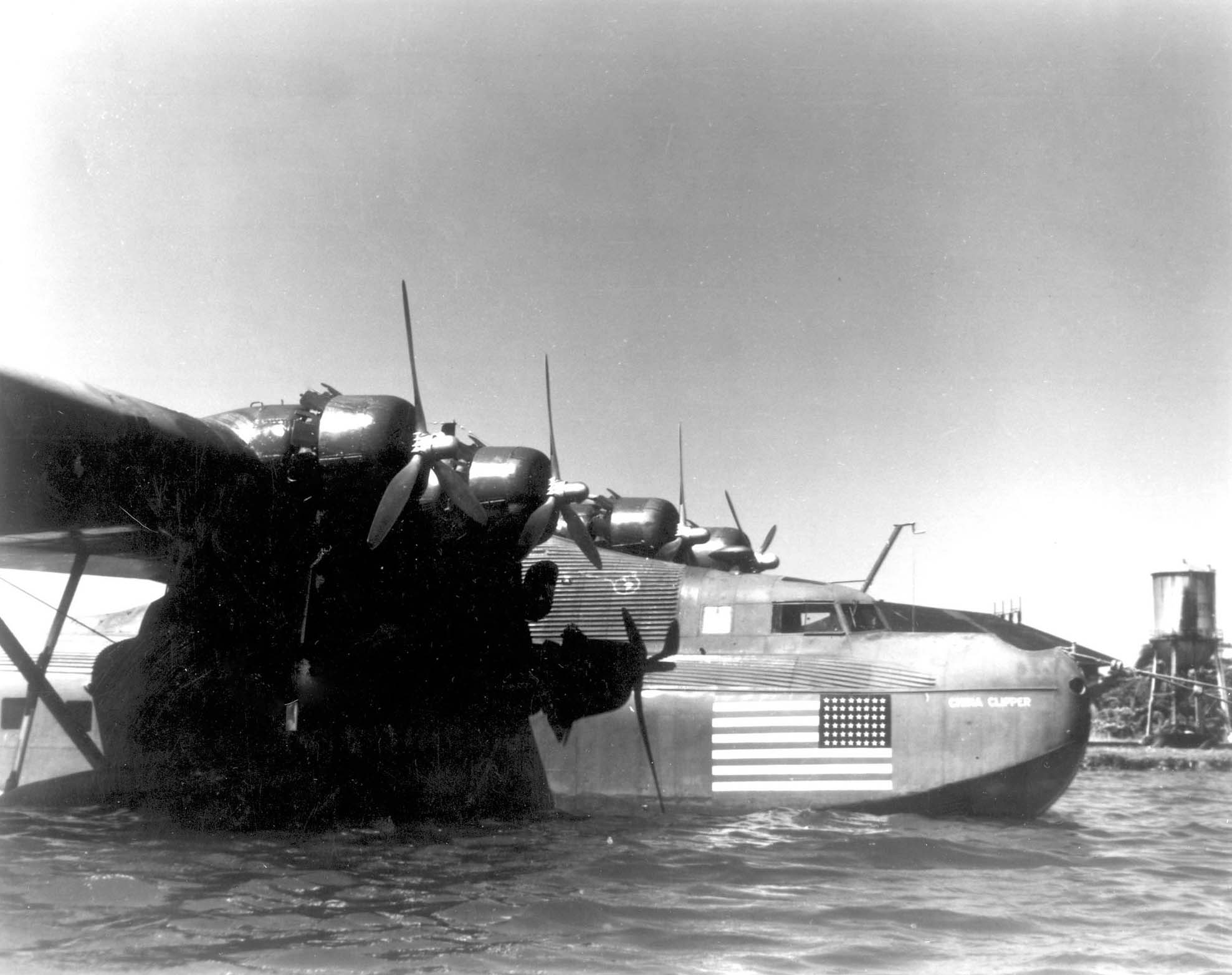 Pan Am M-130 China Clipper in camouflage, Trinidad, 1944 (Pan Am Historical Foundation collection).