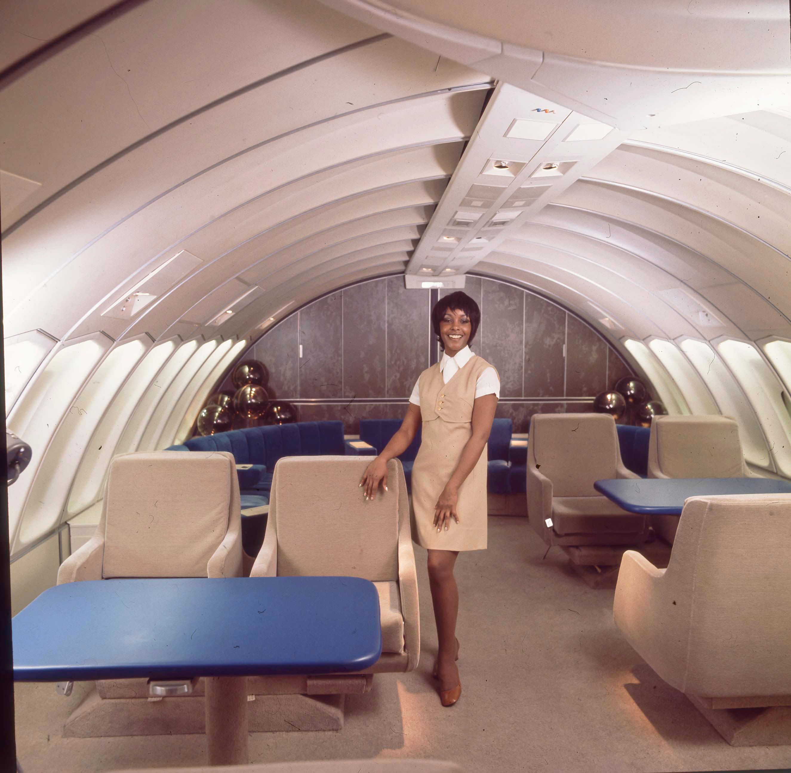 Boeing 747 Mockup: Upper Deck configuration (Courtesy AeroArt International Collection).