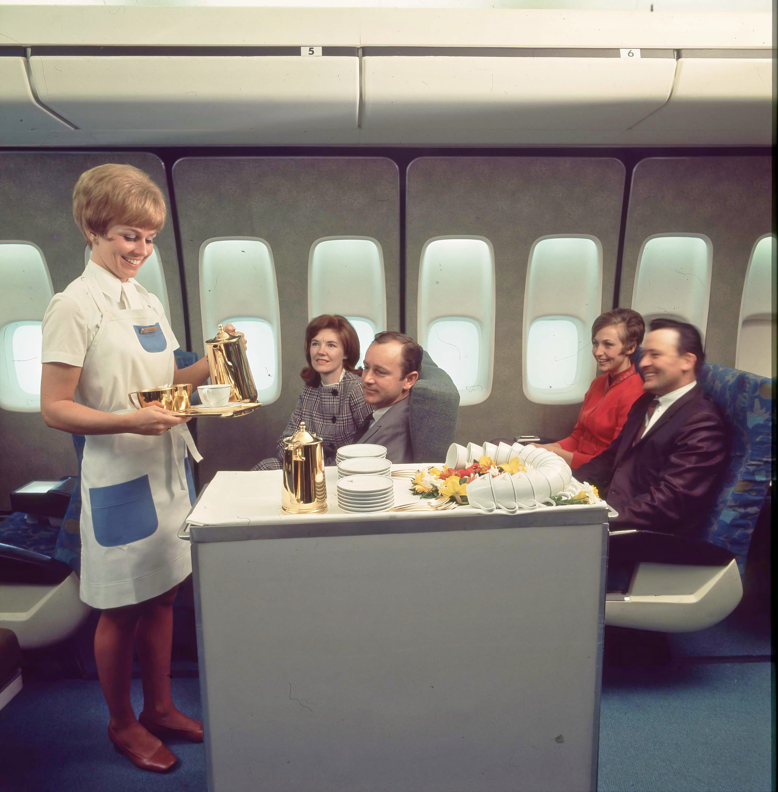 Boeing 747 Mockup: In-flight Service (Courtesy AeroArt International Collection).