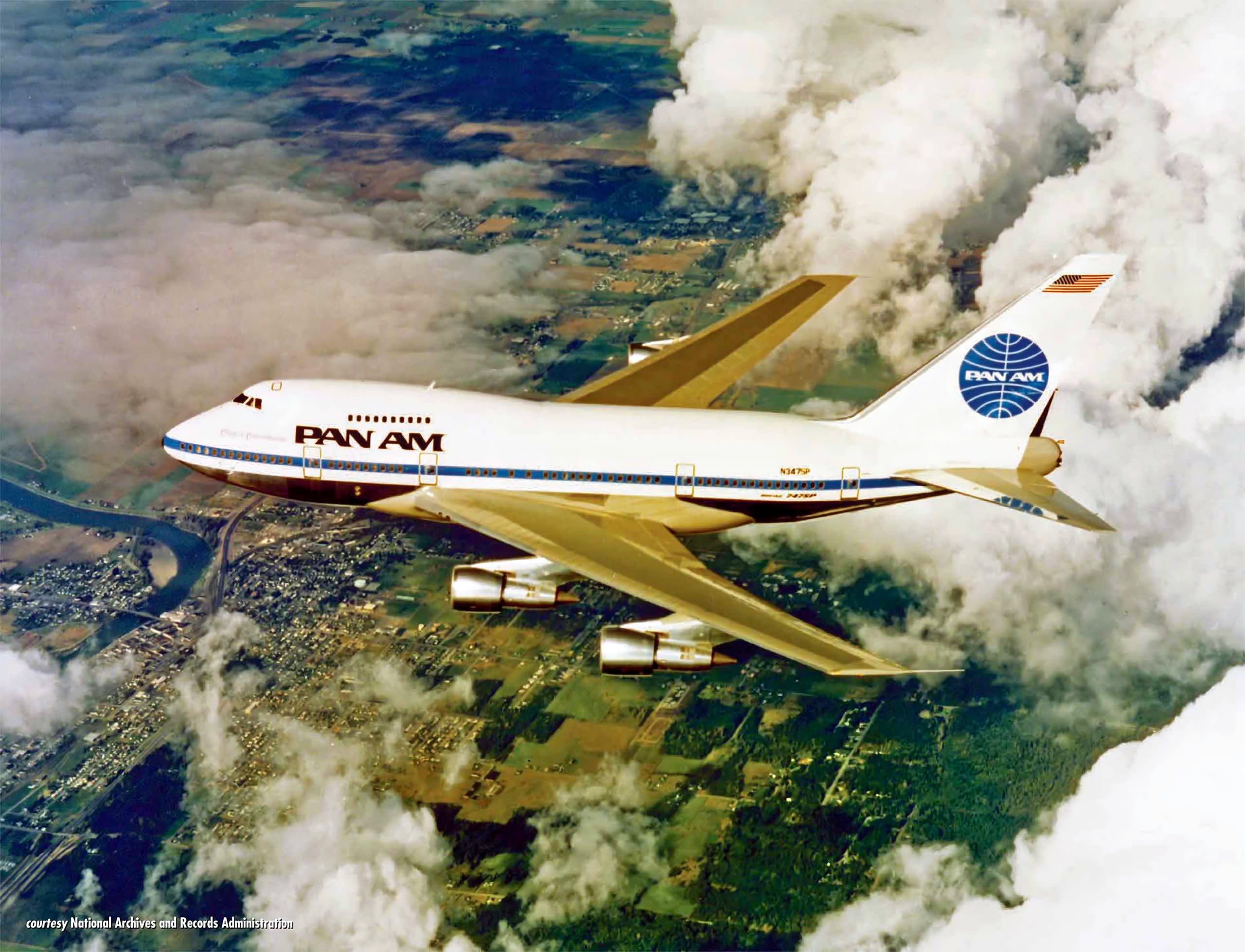 Pan Am 747SP participated in NASA's GASP (Global Air Sampling Program) NASA from 1975 to 1979 ( National Archives and Records Administration, Wikimedia Commons).