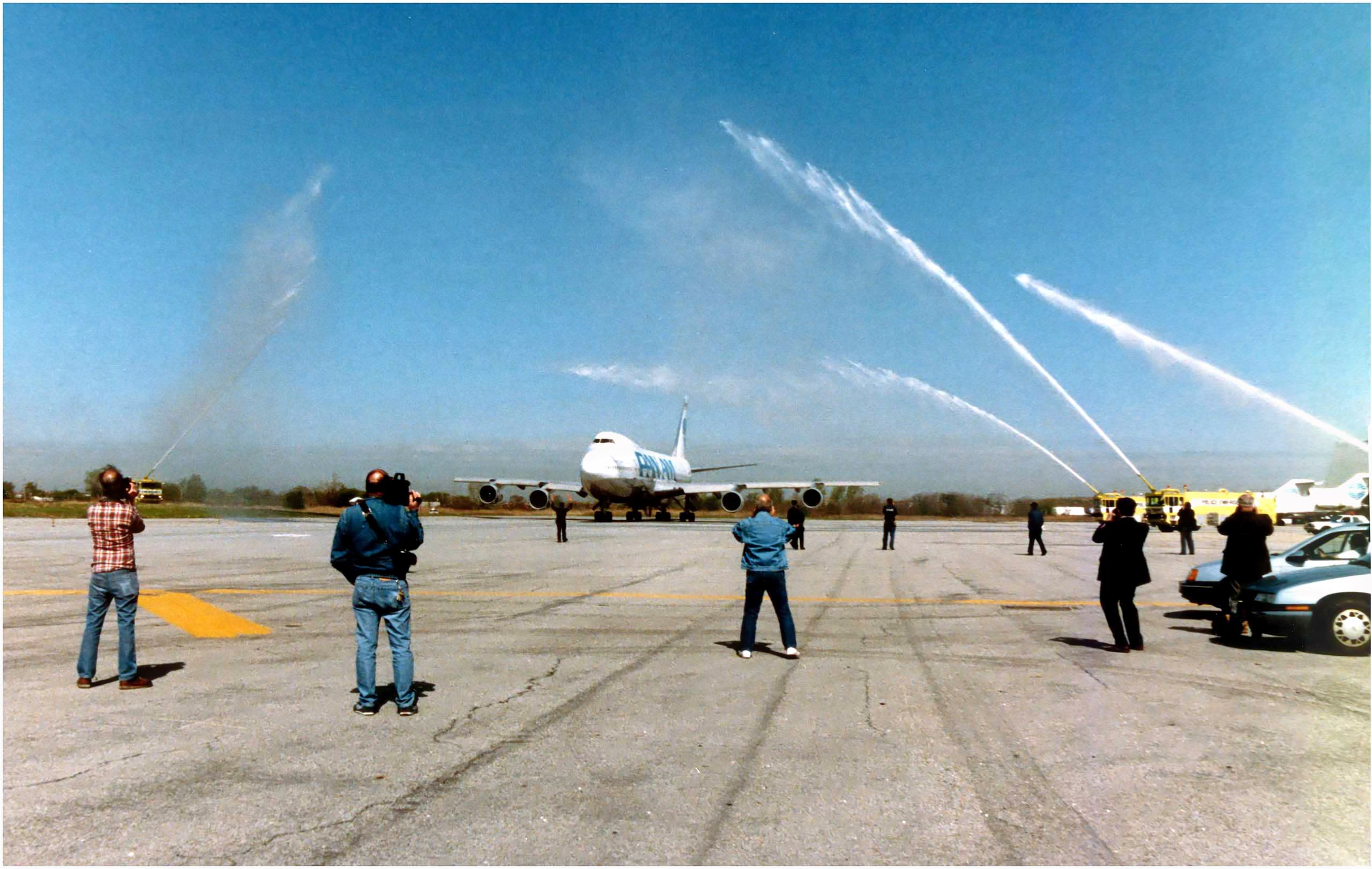 Clipper Juan T. Trippe at JFK (Pan Am Historical Foundation Collection).