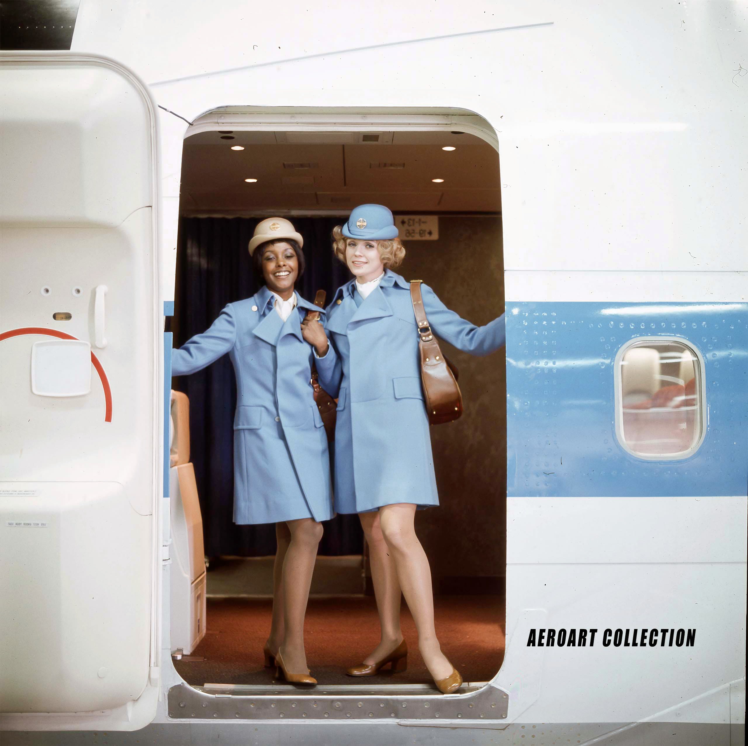 Stewardesses model their uniforms (Courtesy AeroArt International).