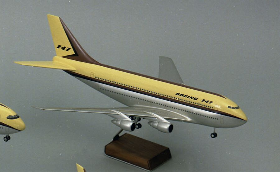 3. Early Boeing 747 Double-decker model based on the 707 (Courtesy, Boeing Company). 