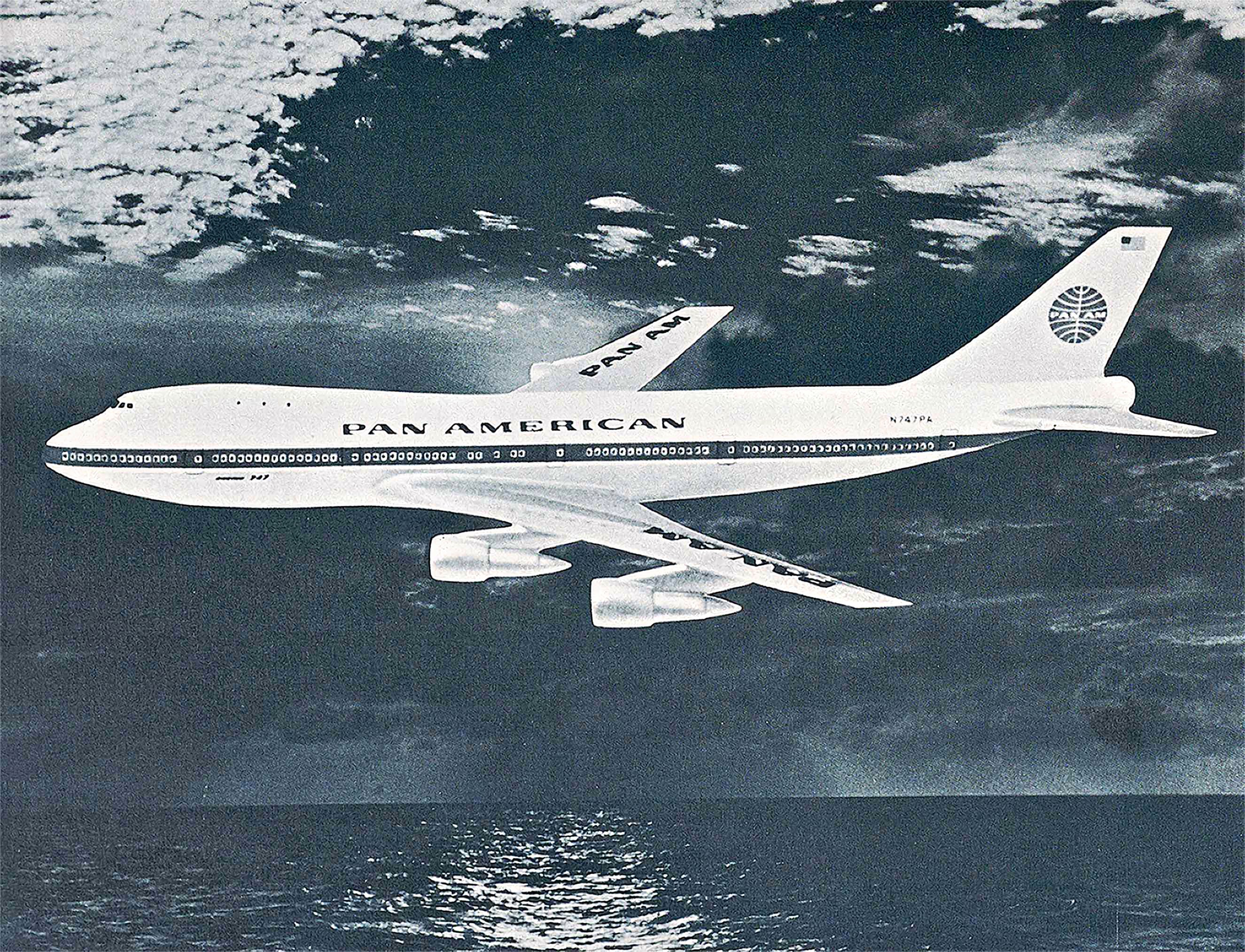 Pan Am Superjet Illustration from a 1968 Brochure, "Pan Am Flying Clippers" p. 22 ( University of Miami Special Collections).