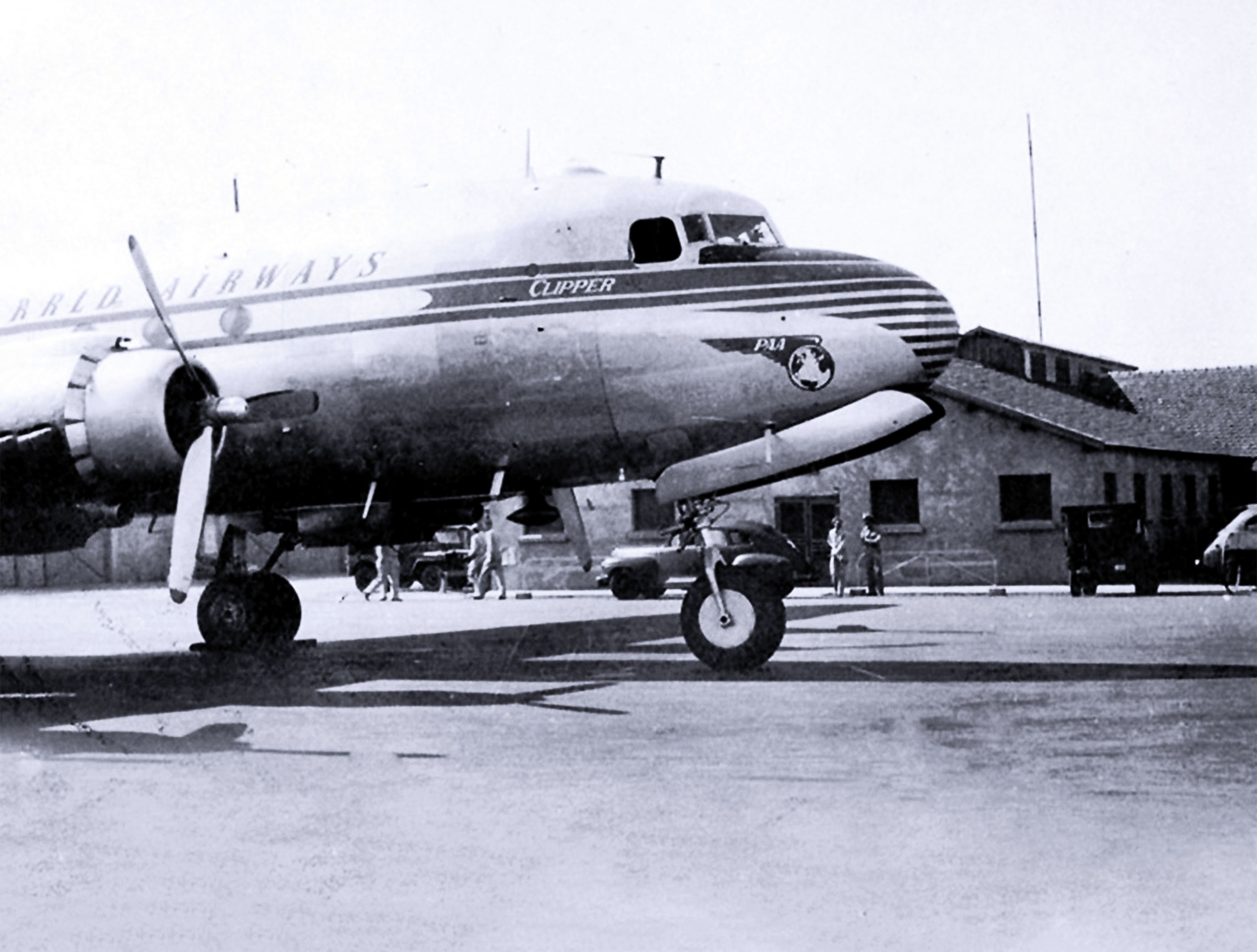 Pan Am Douglas DC-4 at Casablanca, later 1940s (PAHF collection).