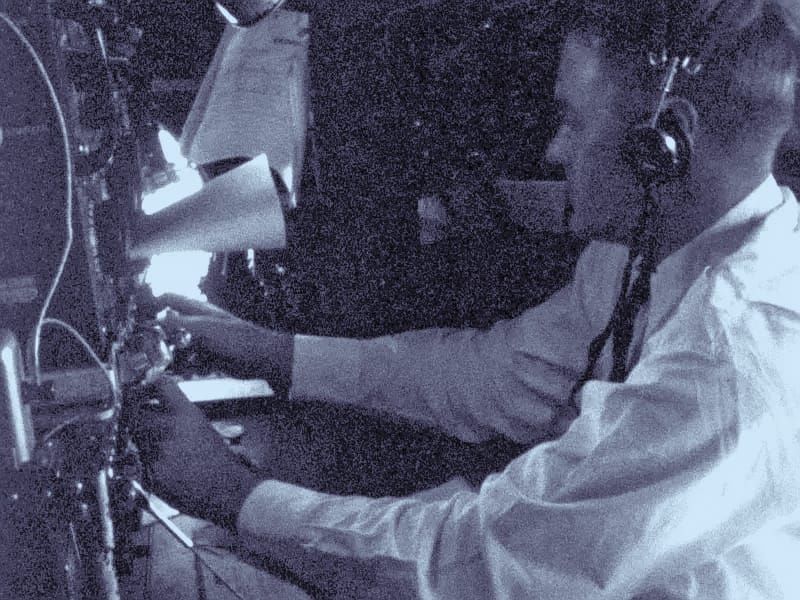 Pan Am Flight Radio Officer on a Pan Am Constellation. Photo: Courtesy, Ed Dover