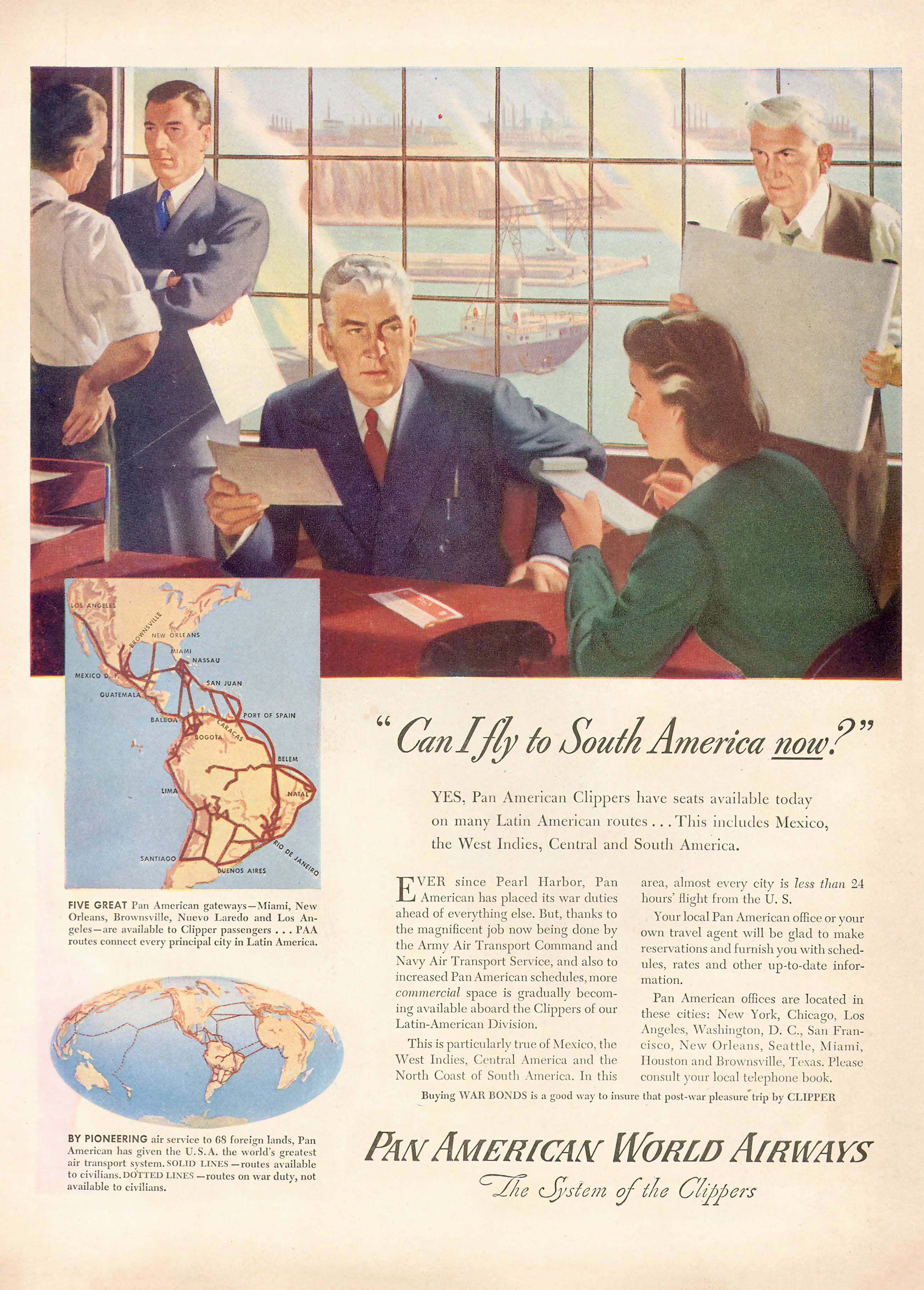 Travel Ad Pan Am to Rio 1954  Envisioning The American Dream