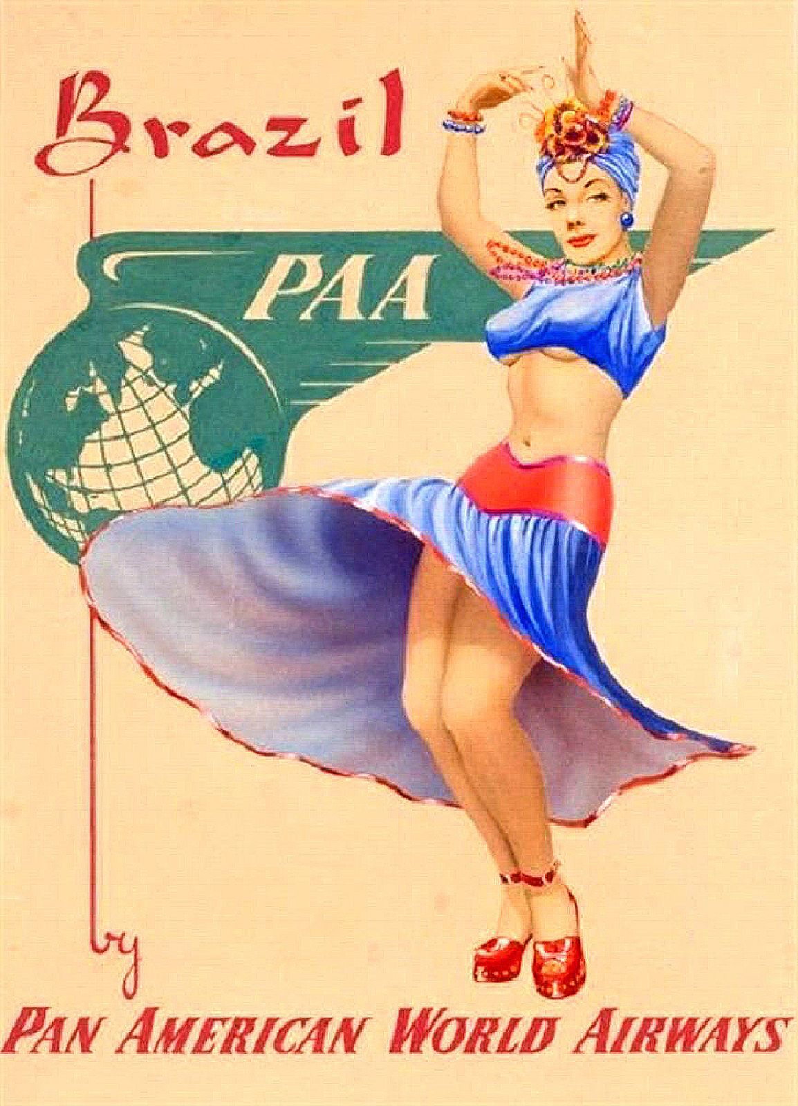 Travel Ad Pan Am to Rio 1954  Envisioning The American Dream