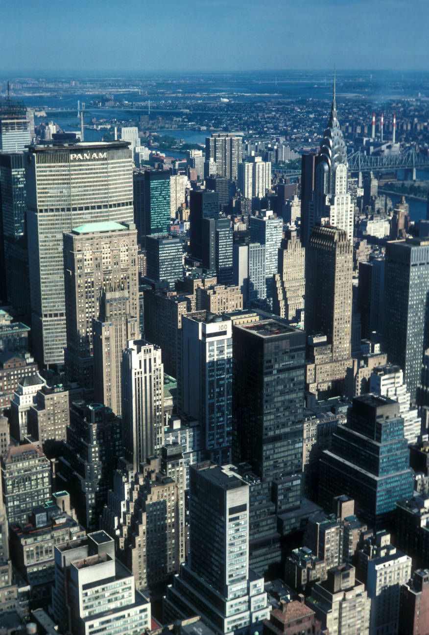 Pan Am Building and Chrysler Building by Harrison Forman, c. 1970s. Courtesy of University of Wisconsin-Milwaukee Libraries.