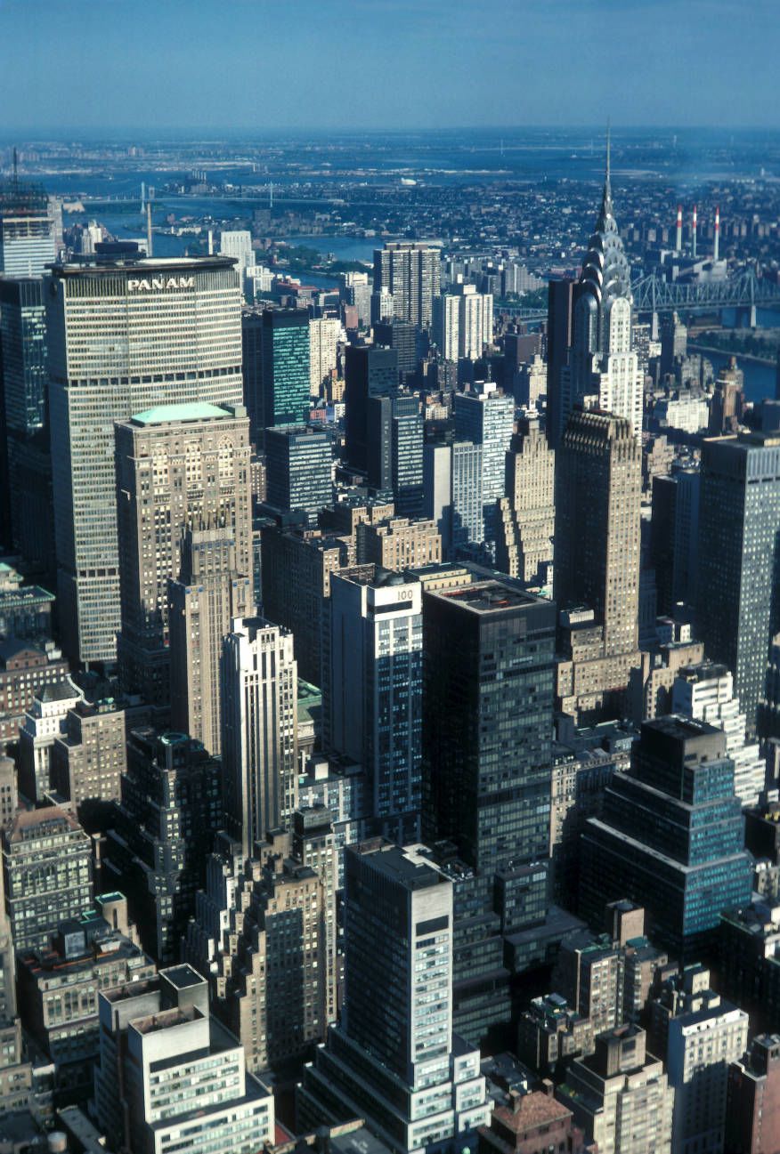 Midtown Manhattan showing Pan Am Building & Chrysler Building. Harrison Forman photo, courtesy of University of Wisconsin, Milwaukee Digital Library