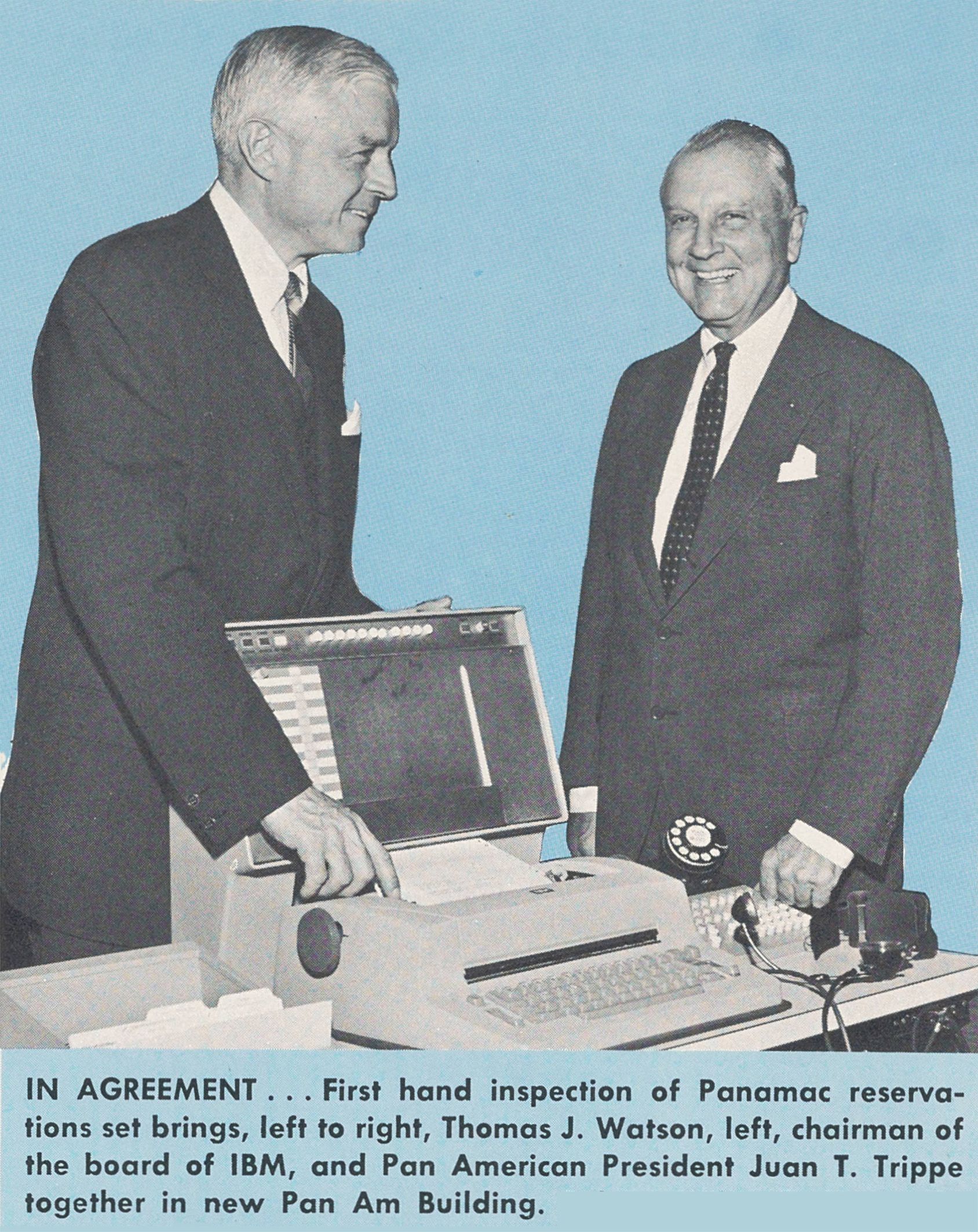 Thomas Watson of IBM & Juan Trippe of Pan Am, March 1962.