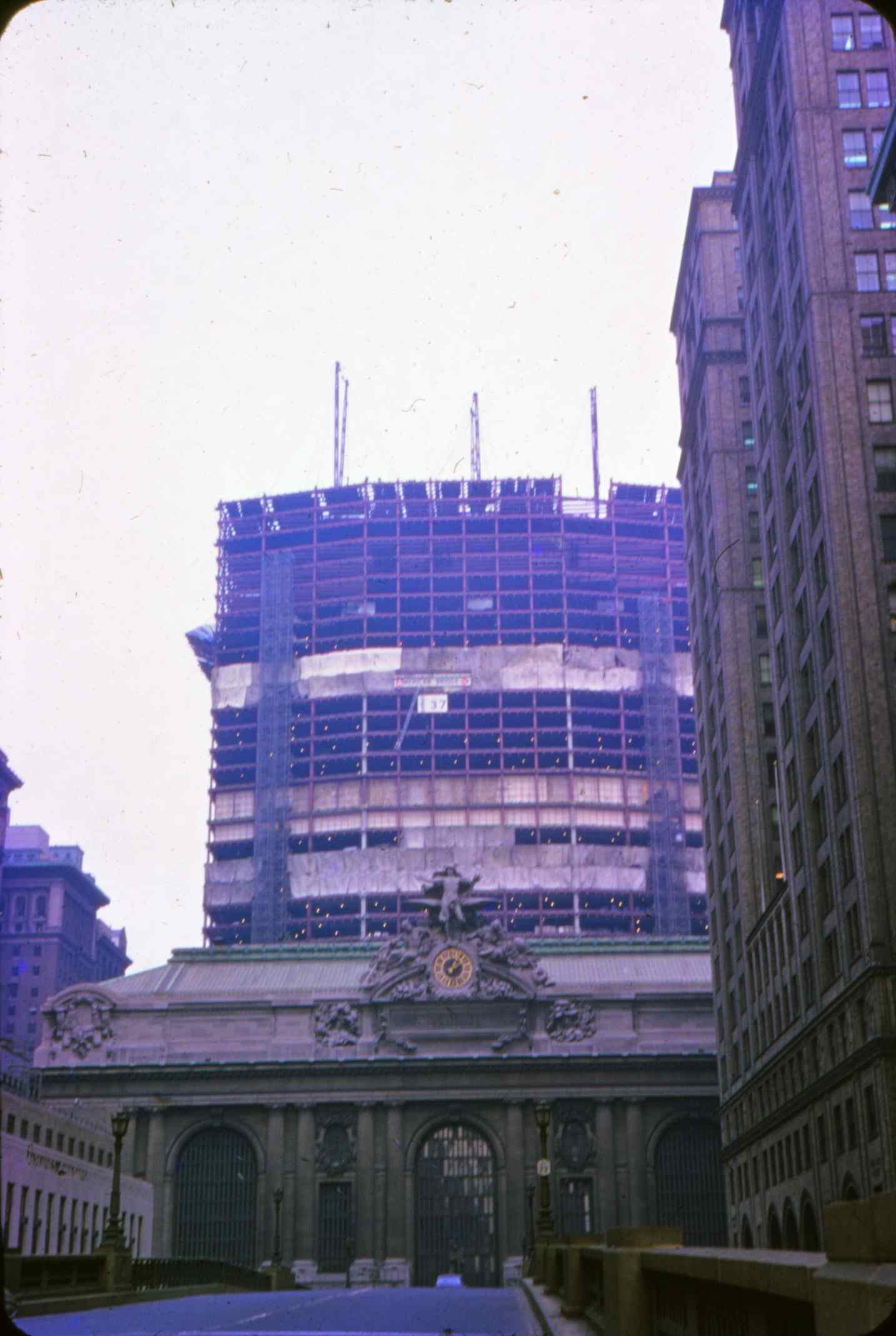 Construction slide-2 of Pan Am Building (PAHF Collection).