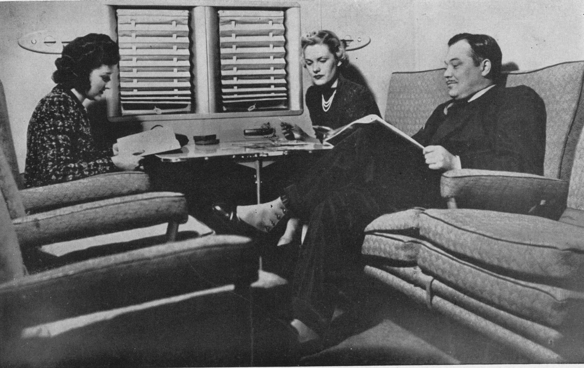 Wellwood Beall at work on a Boeing 314 flying boat