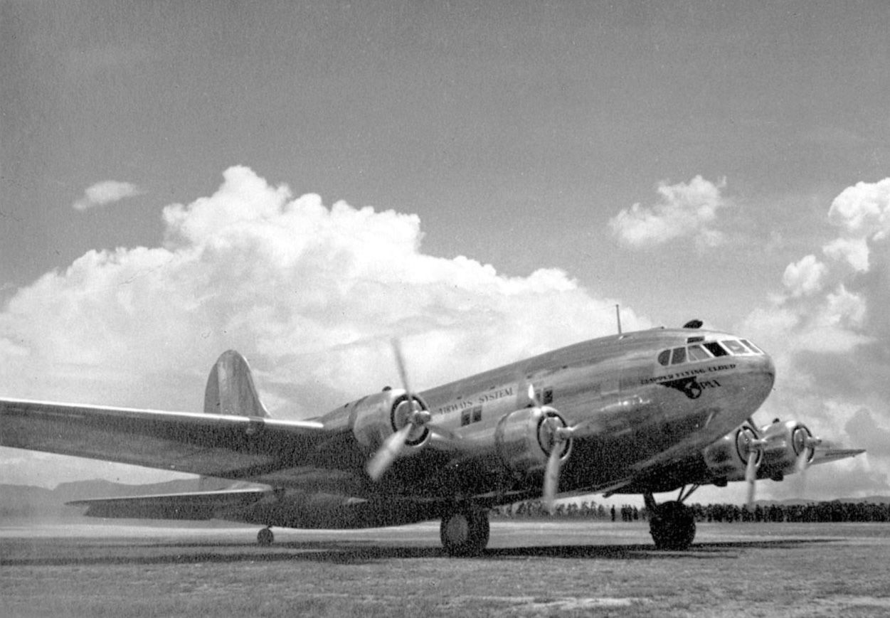Pan Am's B-307 first flight to Bogota, Colombia.